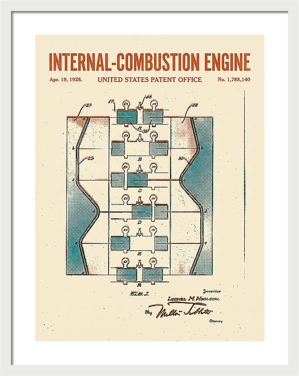 Internal Combustion Engine Retro Patent Us1788140a