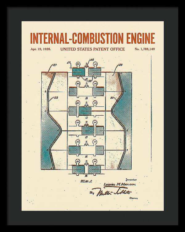 Internal Combustion Engine Retro Patent Us1788140a