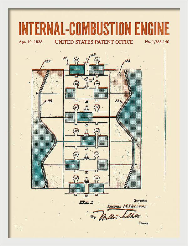 Internal Combustion Engine Retro Patent Us1788140a