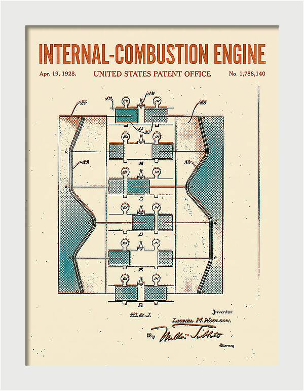 Internal Combustion Engine Retro Patent Us1788140a