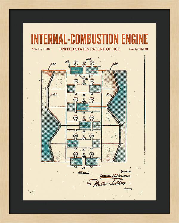 Internal Combustion Engine Retro Patent Us1788140a