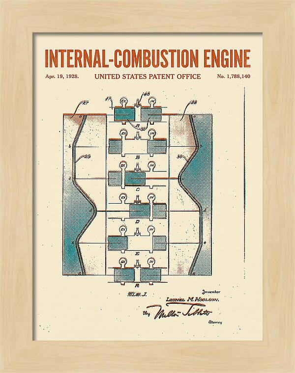 Internal Combustion Engine Retro Patent Us1788140a