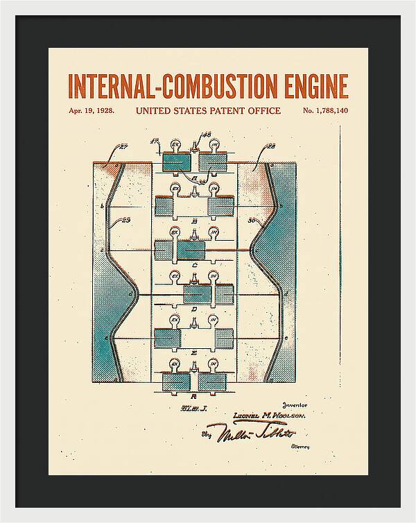 Internal Combustion Engine Retro Patent Us1788140a