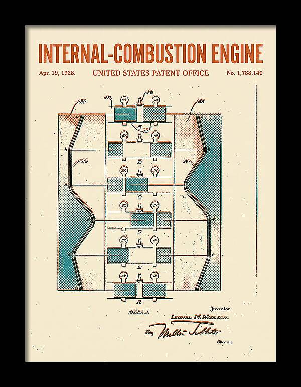 Internal Combustion Engine Retro Patent Us1788140a