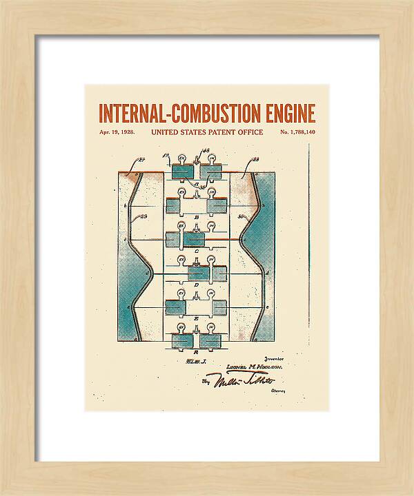 Internal Combustion Engine Retro Patent Us1788140a