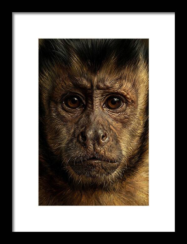 Intimate Capuchin Monkey Portrait
