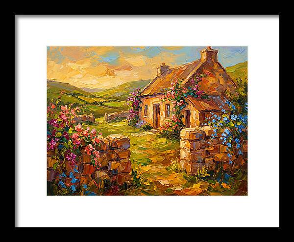 Irish Landscape With Cottage