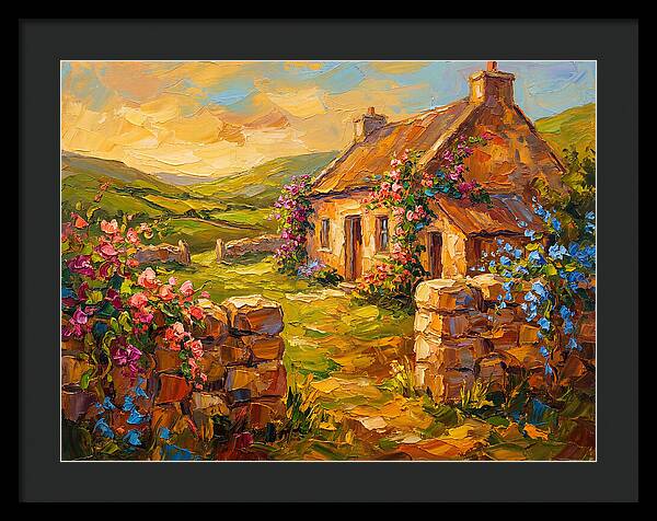Irish Landscape With Cottage