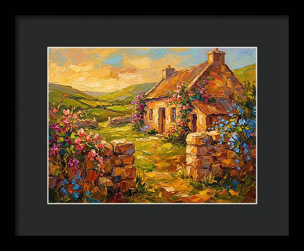 Irish Landscape With Cottage