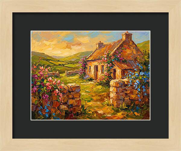 Irish Landscape With Cottage
