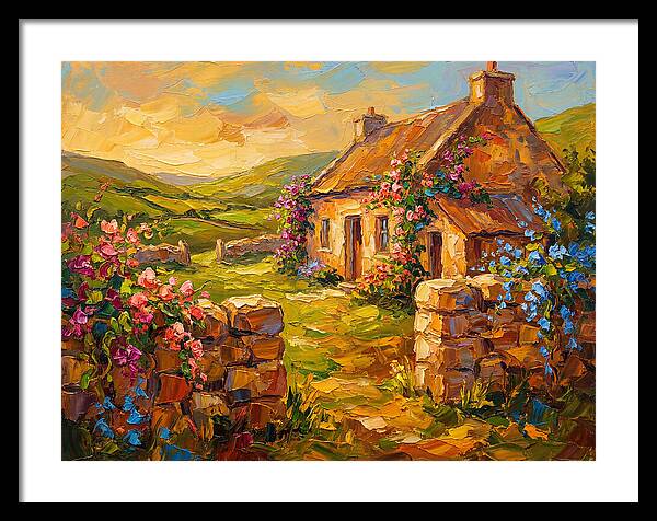 Irish Landscape With Cottage