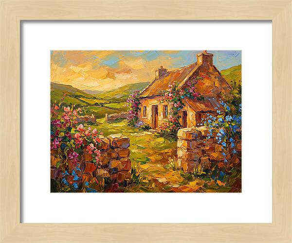 Irish Landscape With Cottage