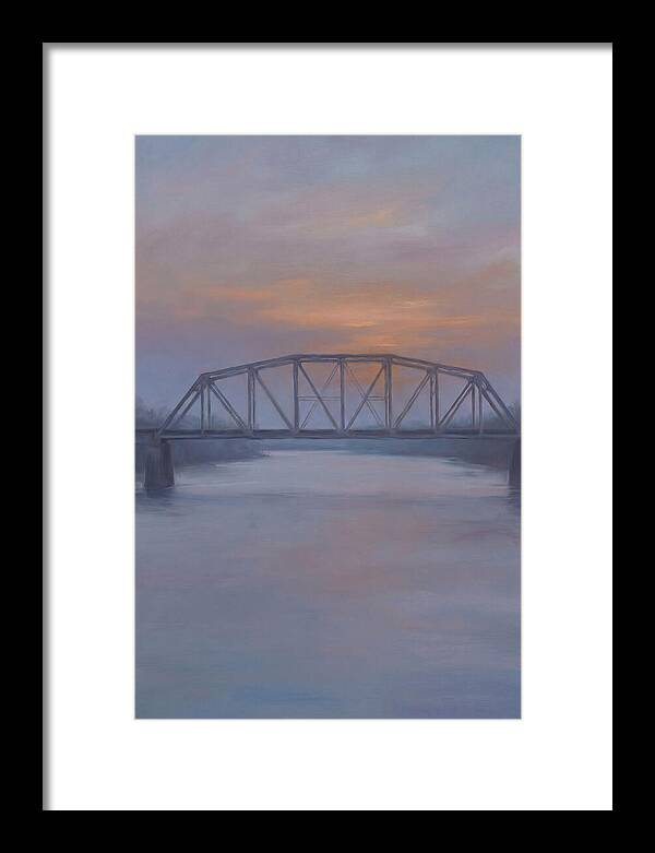 Iron Truss Bridge At Sunset
