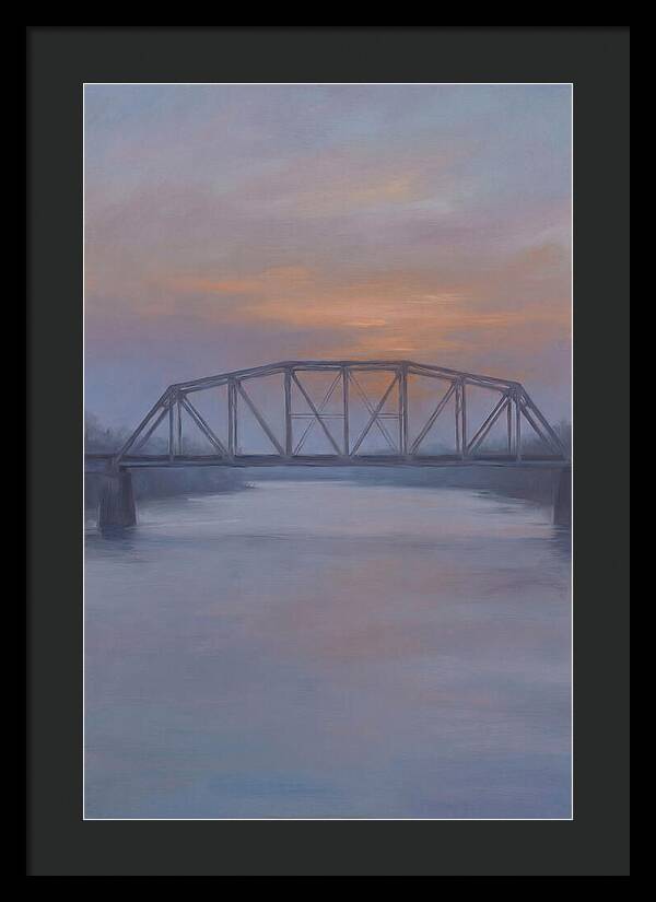 Iron Truss Bridge At Sunset