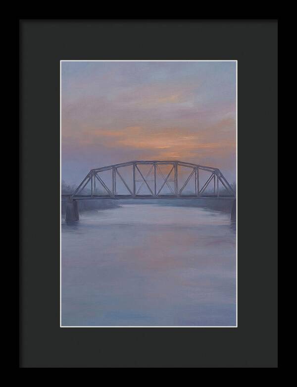 Iron Truss Bridge At Sunset