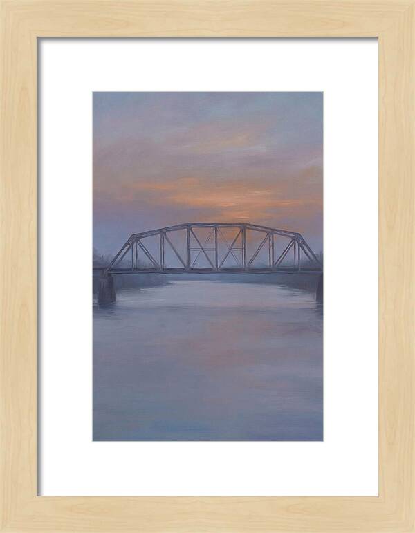 Iron Truss Bridge At Sunset