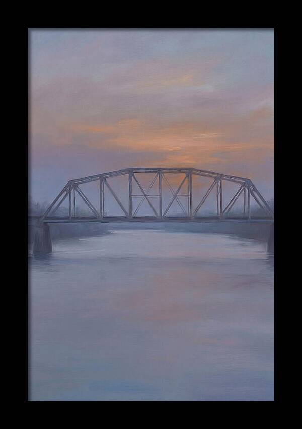 Iron Truss Bridge At Sunset