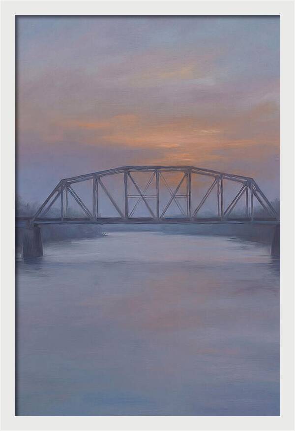 Iron Truss Bridge At Sunset