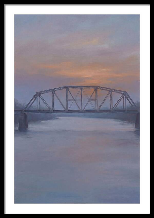 Iron Truss Bridge At Sunset