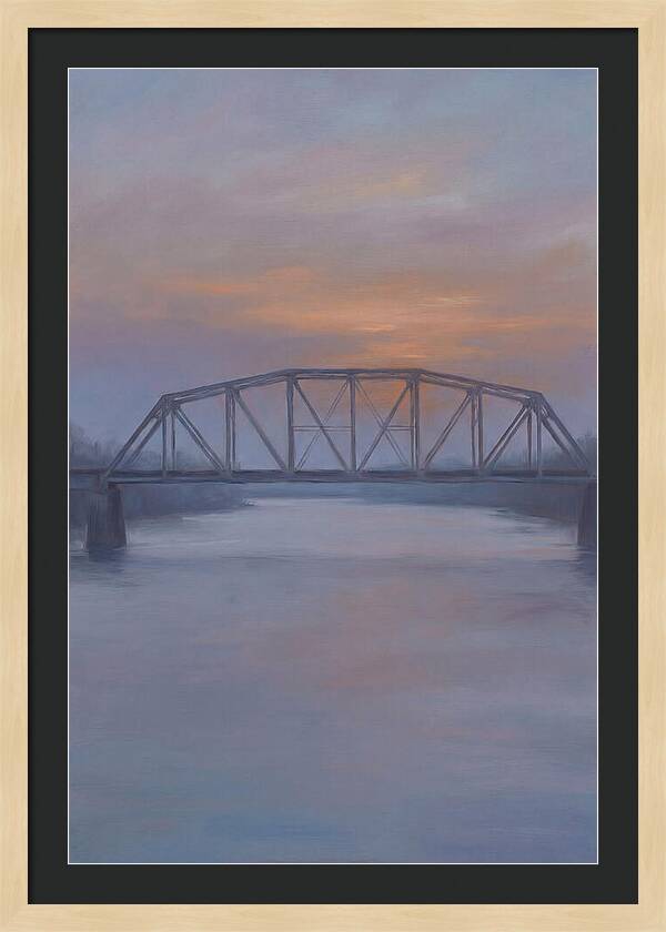 Iron Truss Bridge At Sunset