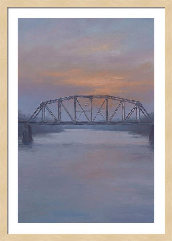 Iron Truss Bridge At Sunset