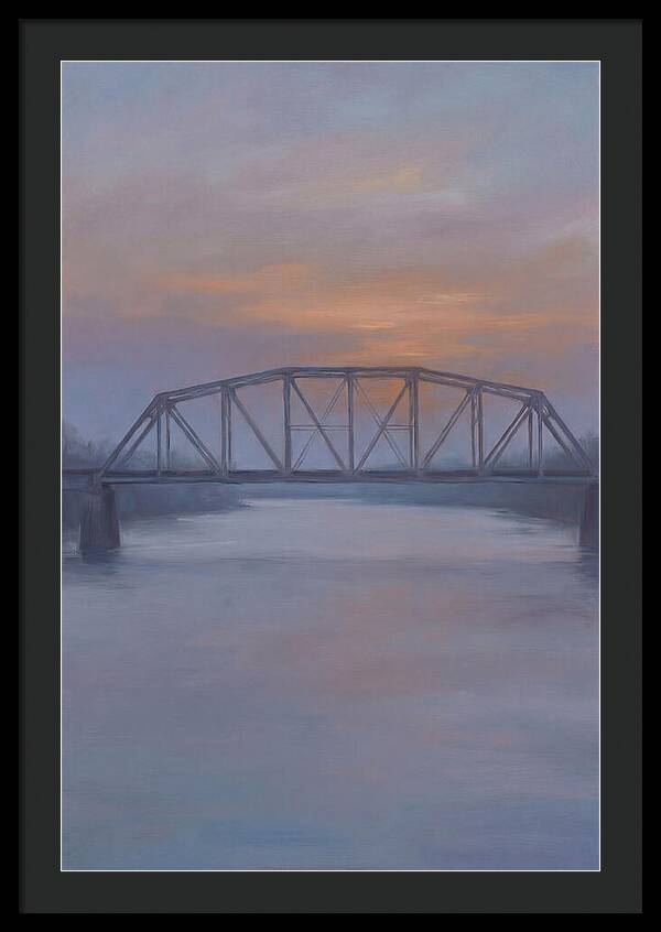 Iron Truss Bridge At Sunset