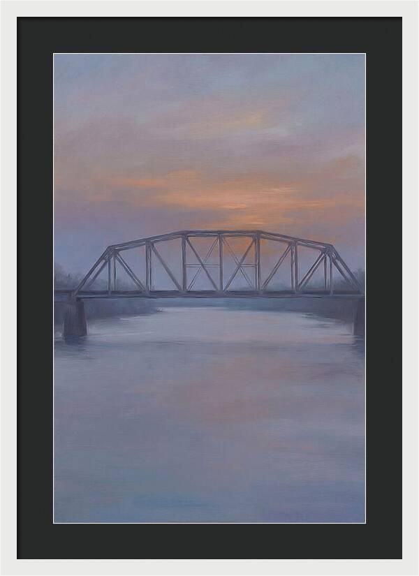 Iron Truss Bridge At Sunset