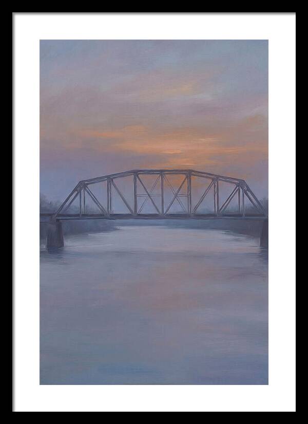 Iron Truss Bridge At Sunset