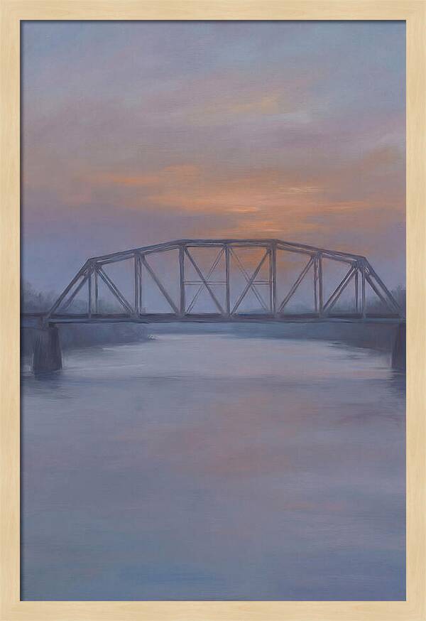 Iron Truss Bridge At Sunset
