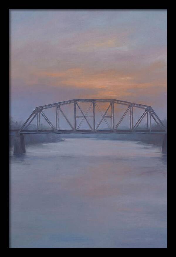 Iron Truss Bridge At Sunset