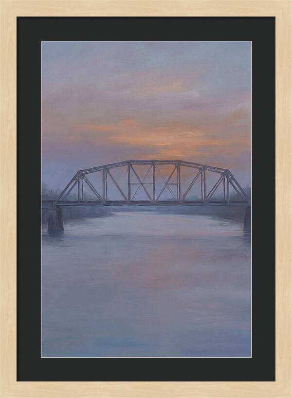Iron Truss Bridge At Sunset