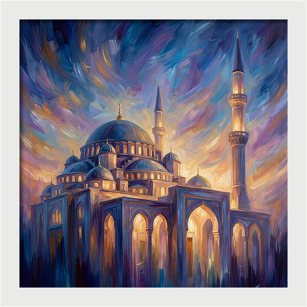 Islamic Mosque At Dusk