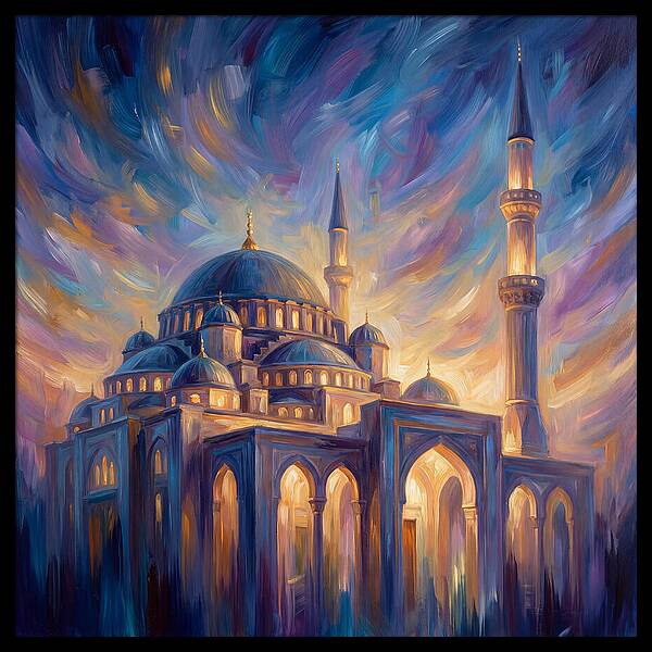 Islamic Mosque At Dusk