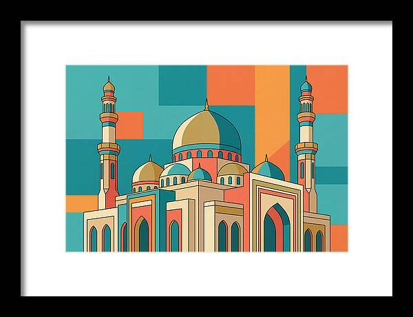 Islamic Mosque In Vibrant Colors