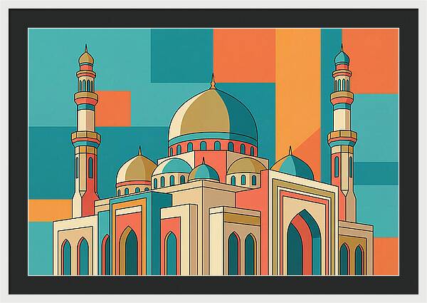 Islamic Mosque In Vibrant Colors