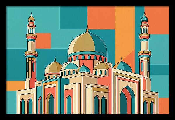 Islamic Mosque In Vibrant Colors