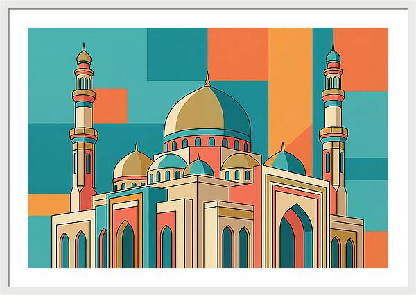 Islamic Mosque In Vibrant Colors