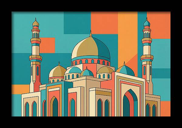 Islamic Mosque In Vibrant Colors
