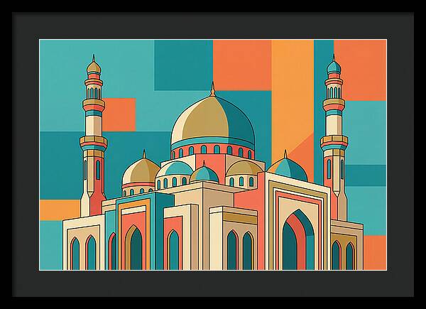 Islamic Mosque In Vibrant Colors