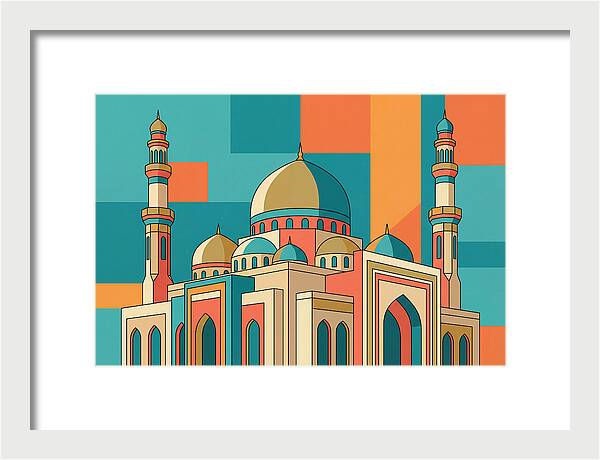 Islamic Mosque In Vibrant Colors