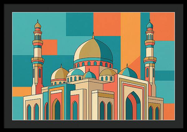 Islamic Mosque In Vibrant Colors