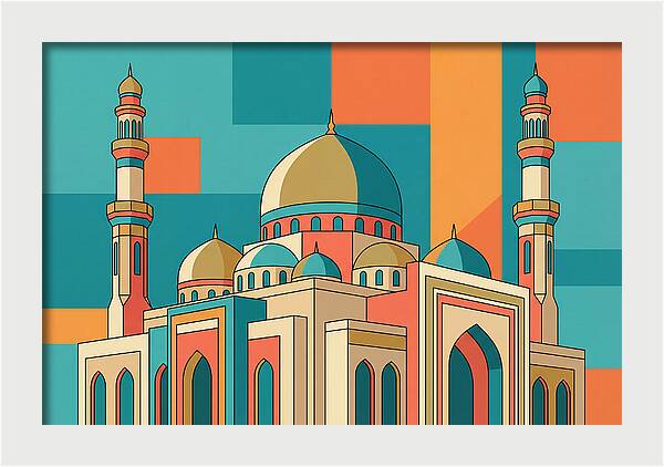 Islamic Mosque In Vibrant Colors