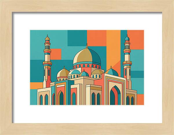 Islamic Mosque In Vibrant Colors