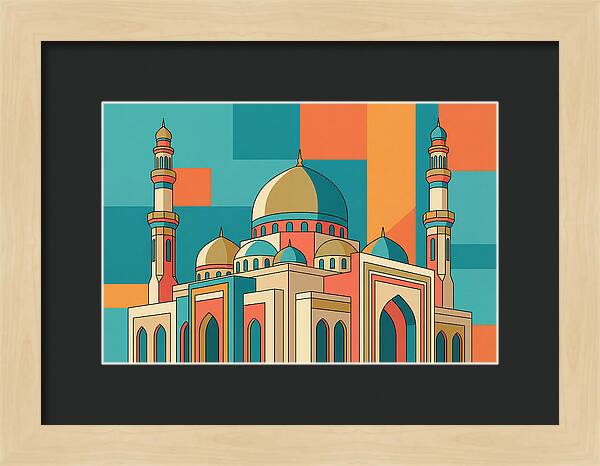 Islamic Mosque In Vibrant Colors