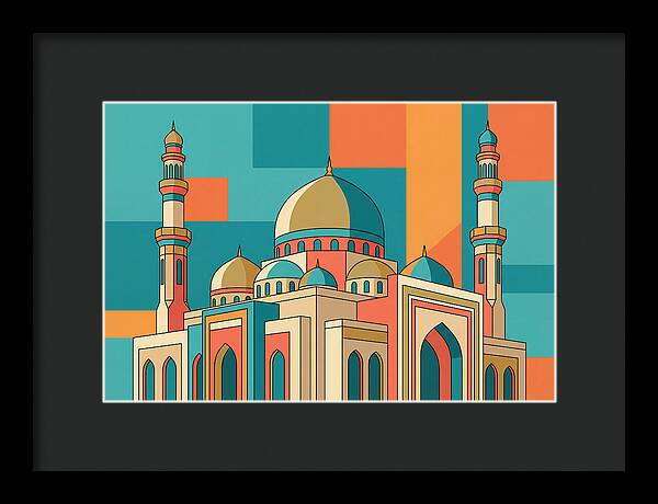 Islamic Mosque In Vibrant Colors