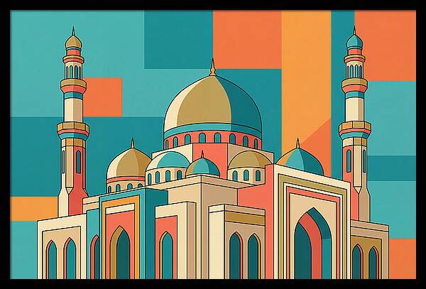 Islamic Mosque In Vibrant Colors
