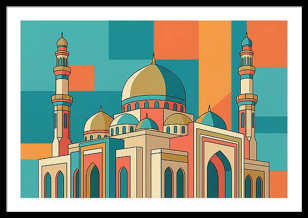 Islamic Mosque In Vibrant Colors