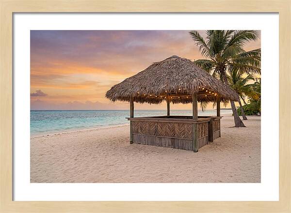 Island Beach Bar At Sunset