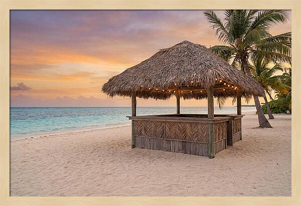 Island Beach Bar At Sunset