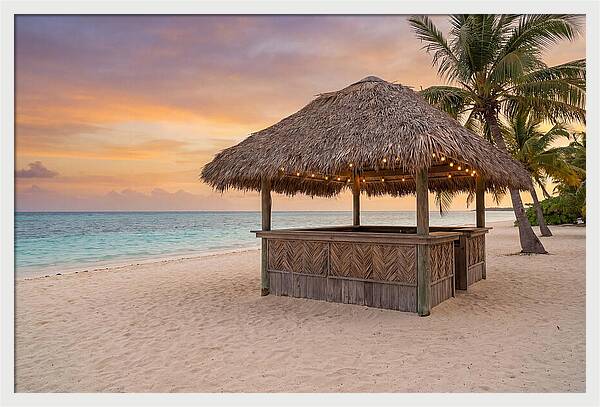 Island Beach Bar At Sunset